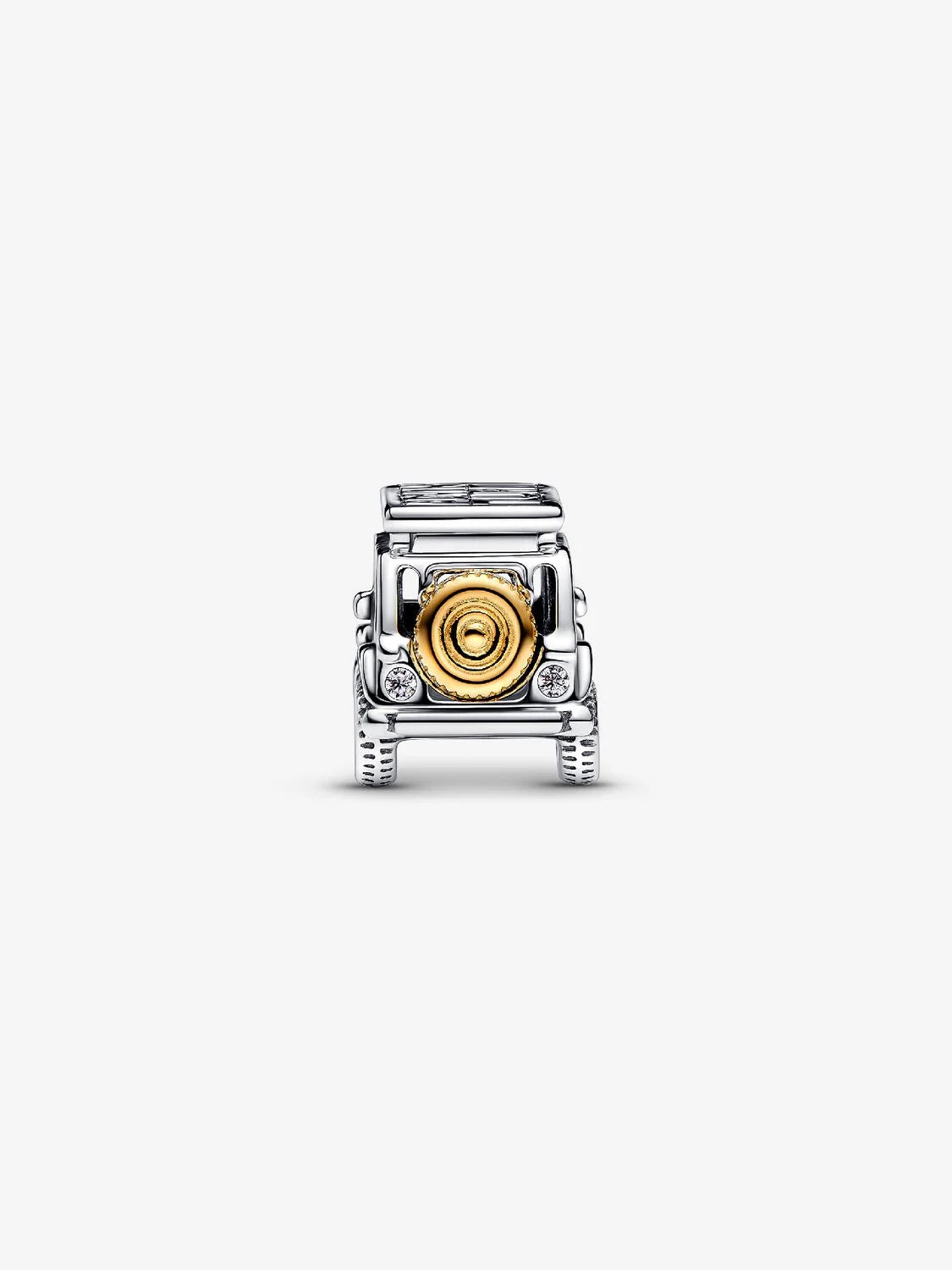 Two-tone Adventure Car Charm Sterling silver, 14k gold plating