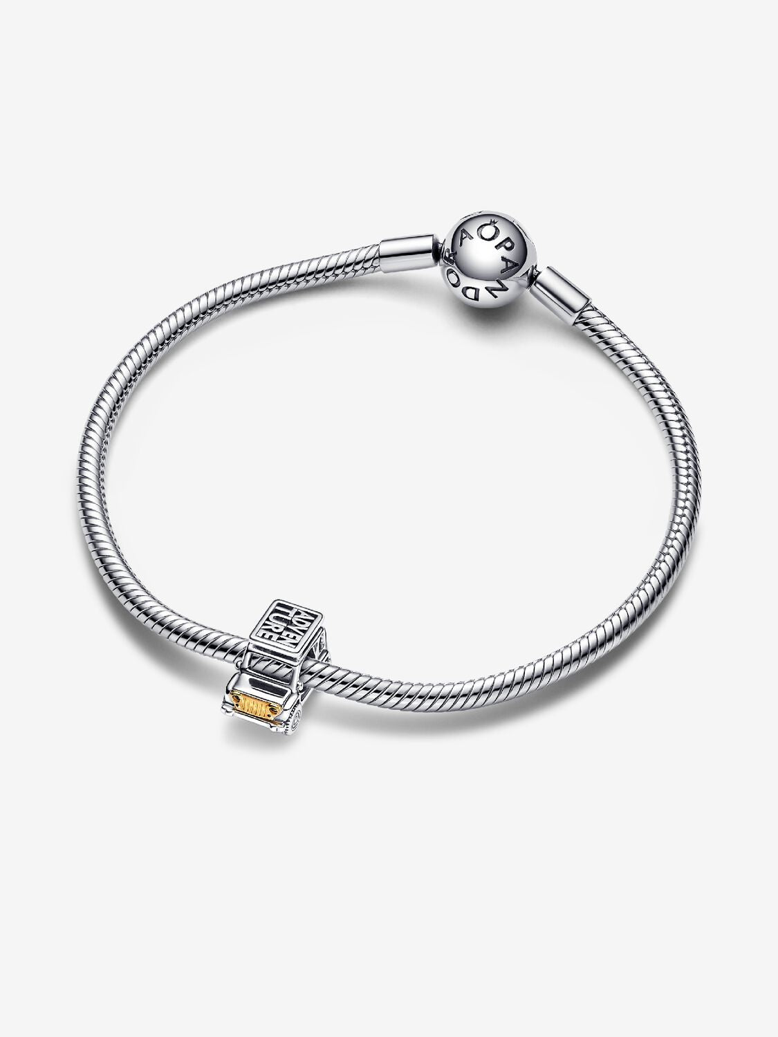 Two-tone Adventure Car Charm Sterling silver, 14k gold plating