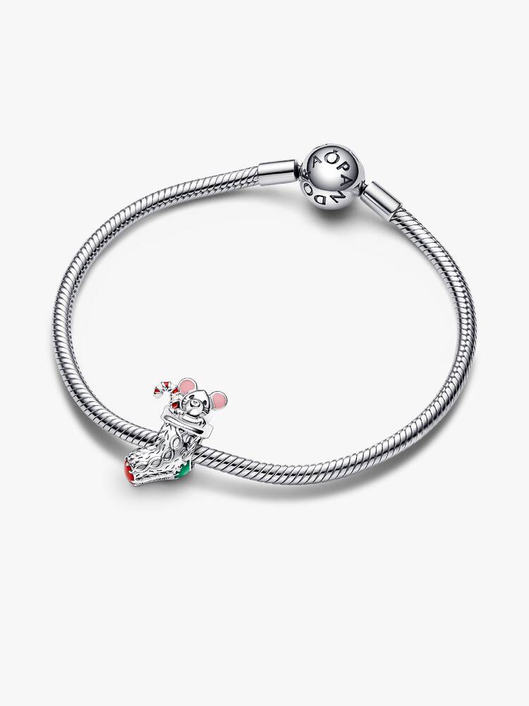 Festive Mouse & Stocking Charm