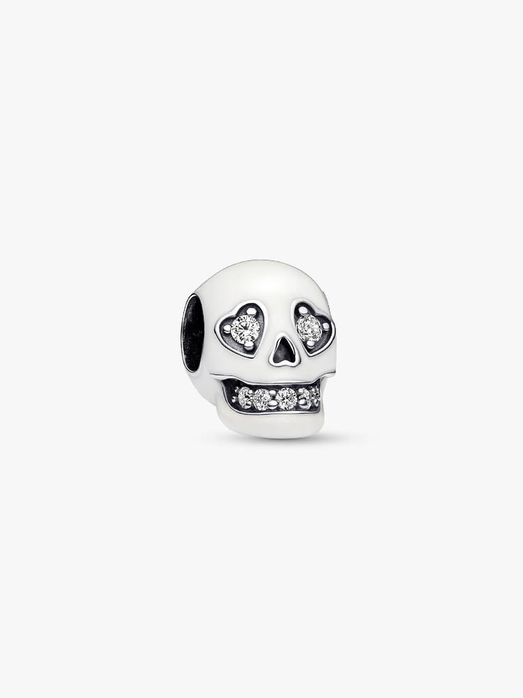 Glow-in-the-dark Sparkling Skull Charm