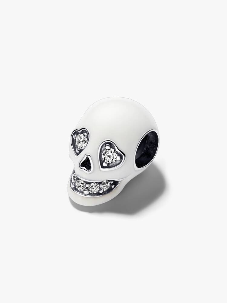 Glow-in-the-dark Sparkling Skull Charm