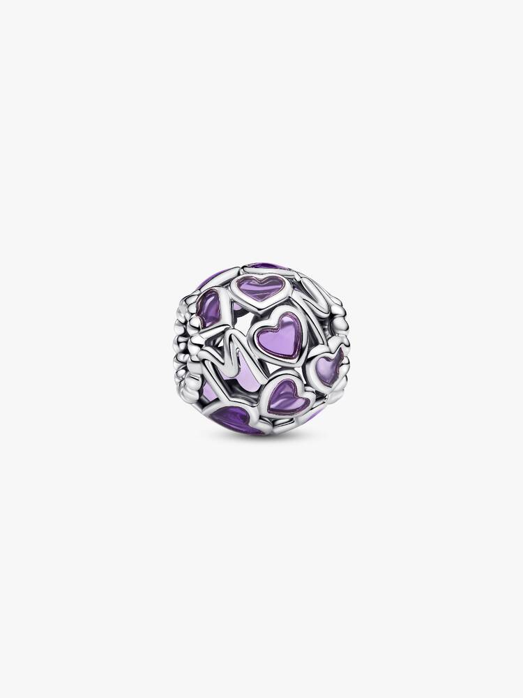Openwork Hearts Mom Charm