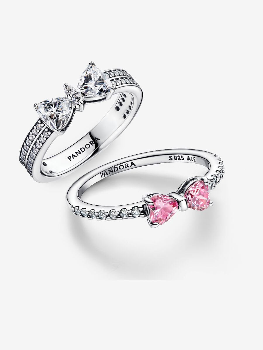 Sparkling Bow Ring Set