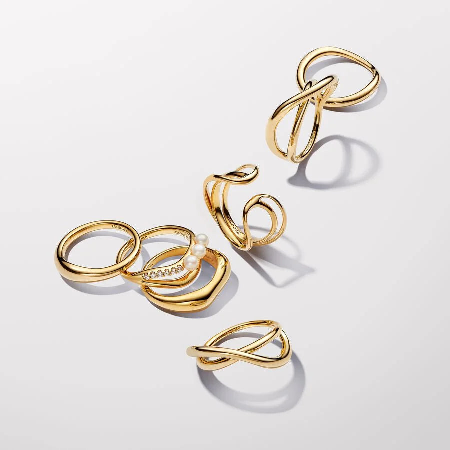 Organically Shaped Infinity Ring