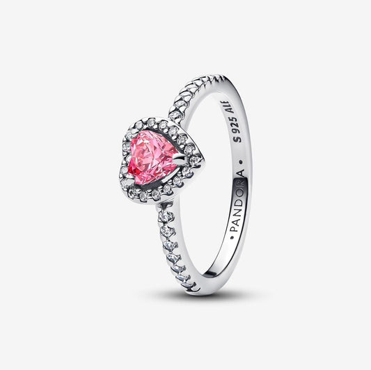 Elevated Pink Heart Ring