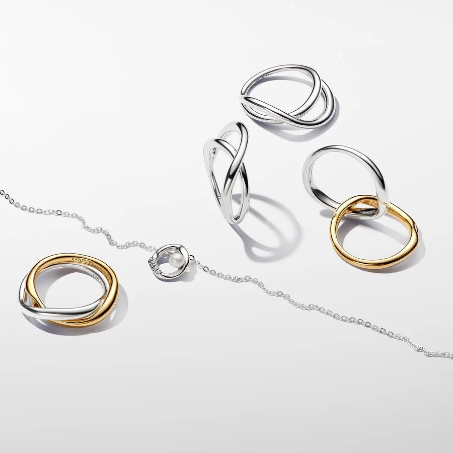 Organically Shaped Infinity Ring