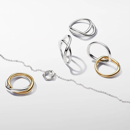 Organically Shaped Infinity Ring