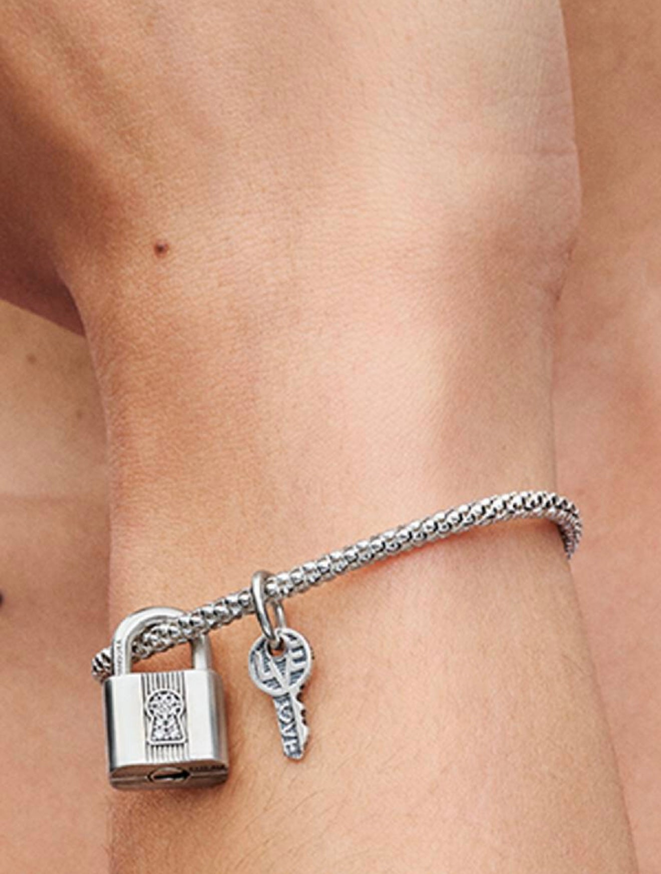 Padlock and Key Dangle Charm