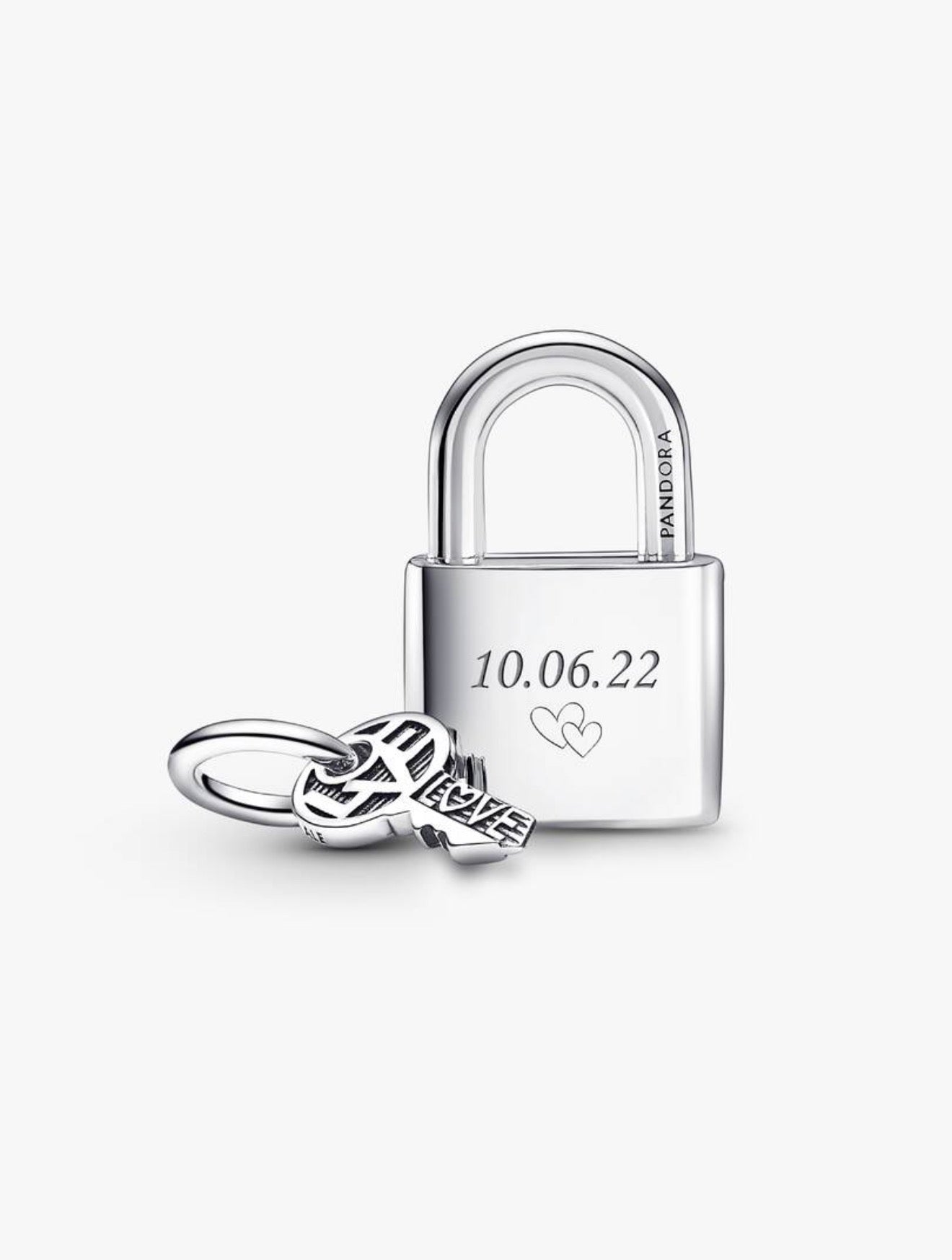 Padlock and Key Dangle Charm