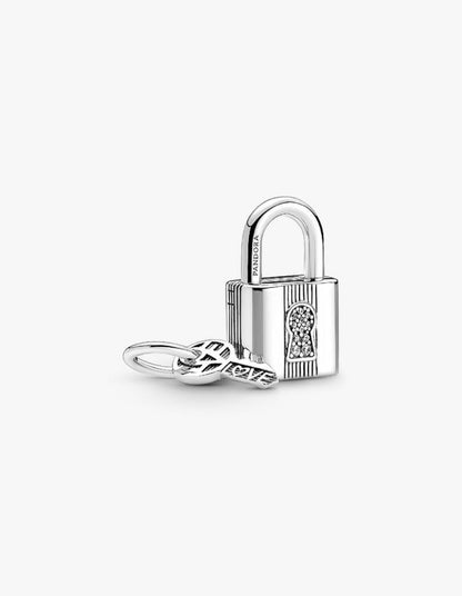 Padlock and Key Dangle Charm