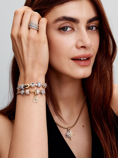 North Star Clasp Snake Chain Bracelet