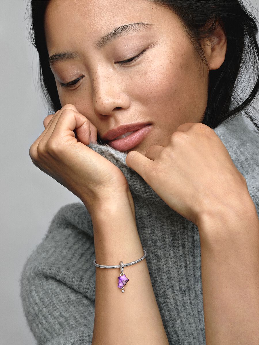 Purple Lucky Star Dangle Charm