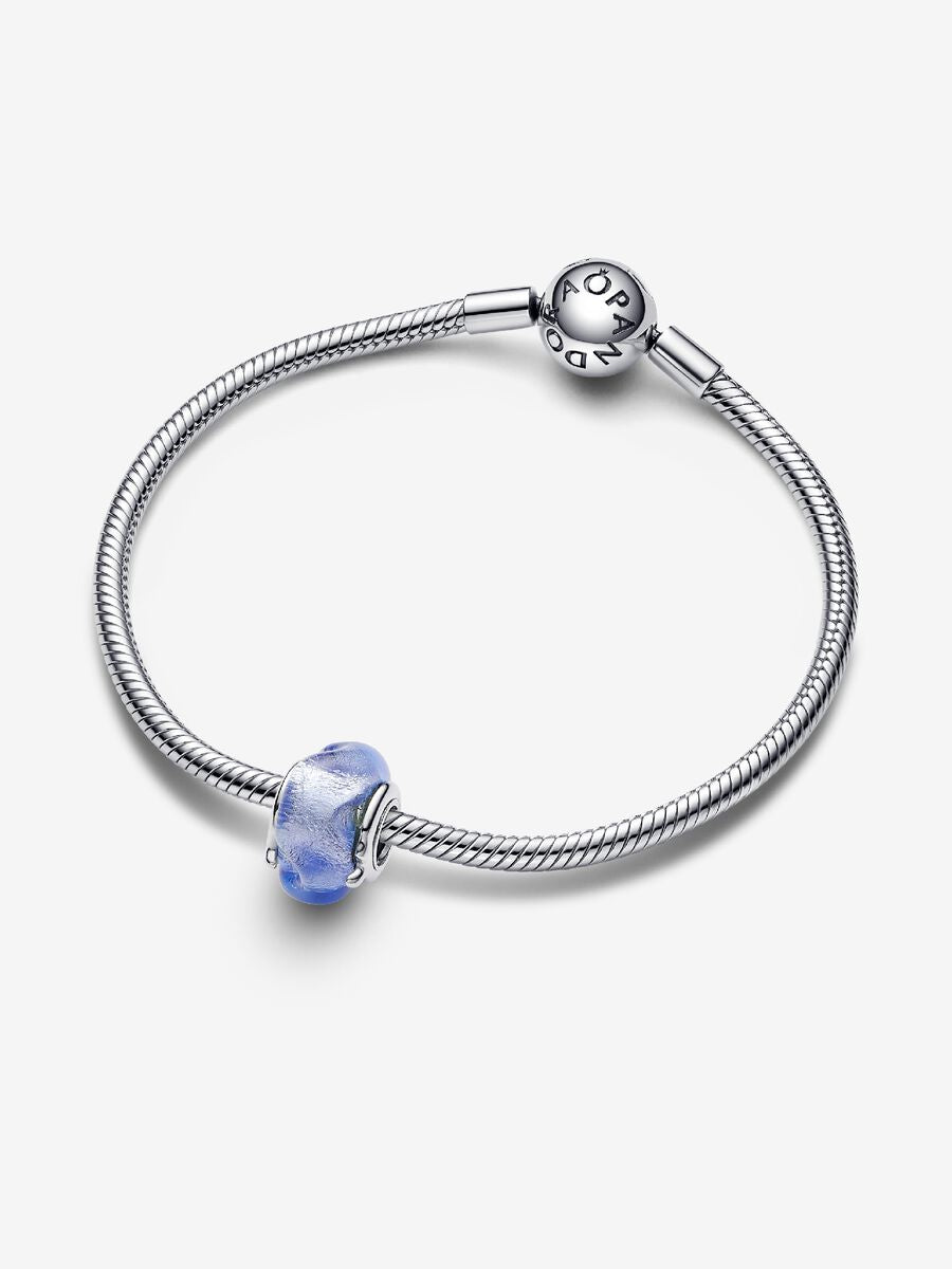 Wavy Blue Murano Glass Charm