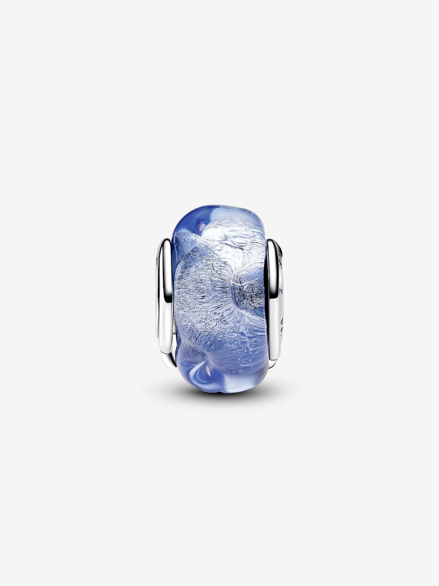Wavy Blue Murano Glass Charm