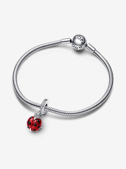 Red Ladybird Dangle Charm
Sterling silver