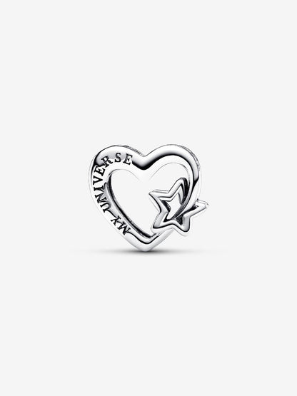 Openwork Family Heart & Star Charm