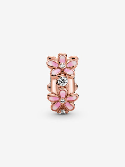 Pink Daisy Spacer Clip Charm
14k rose gold plating