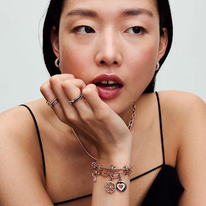 Pandora Moments Studded Chain Bracelet