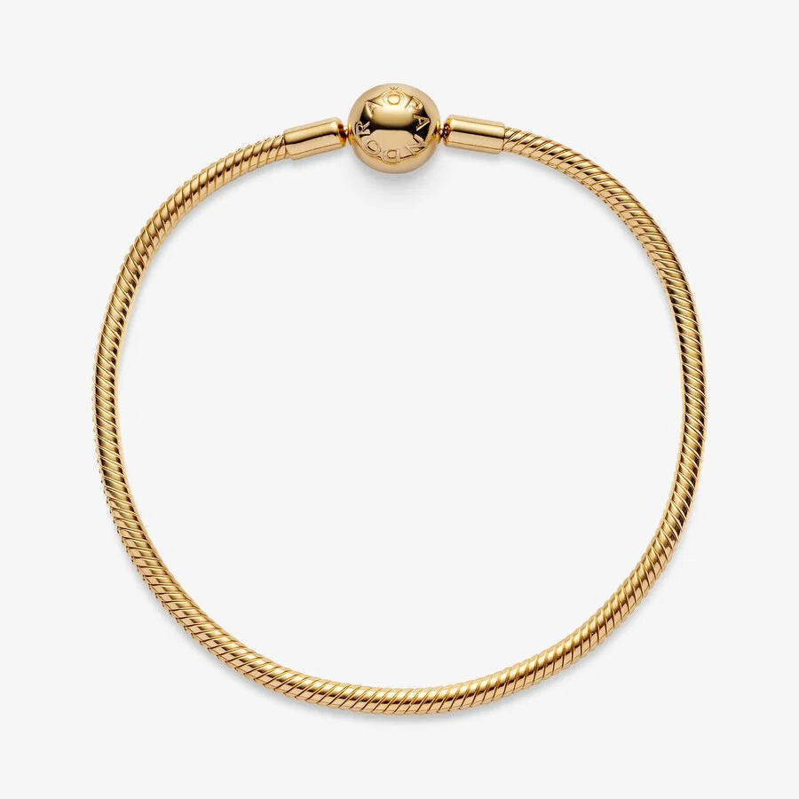 Snake chain 14k gold-plated bracelet