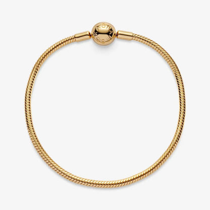 Snake chain 14k gold-plated bracelet