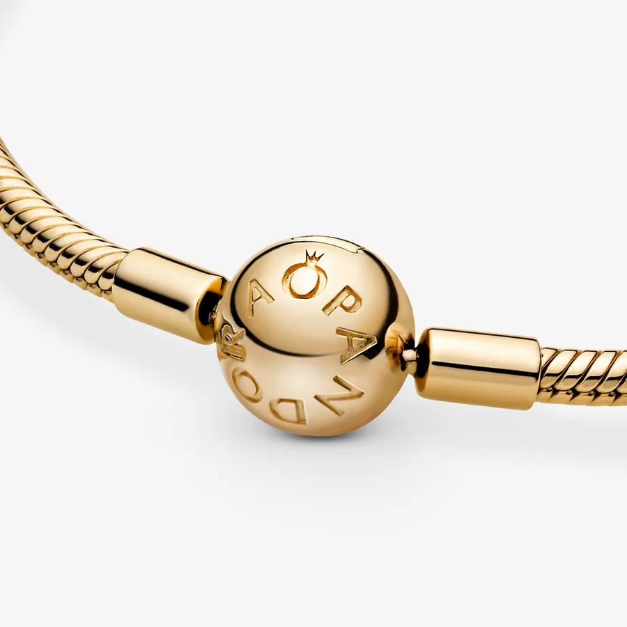 Snake chain 14k gold-plated bracelet