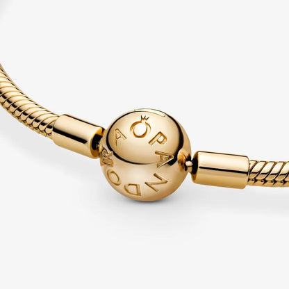Snake chain 14k gold-plated bracelet