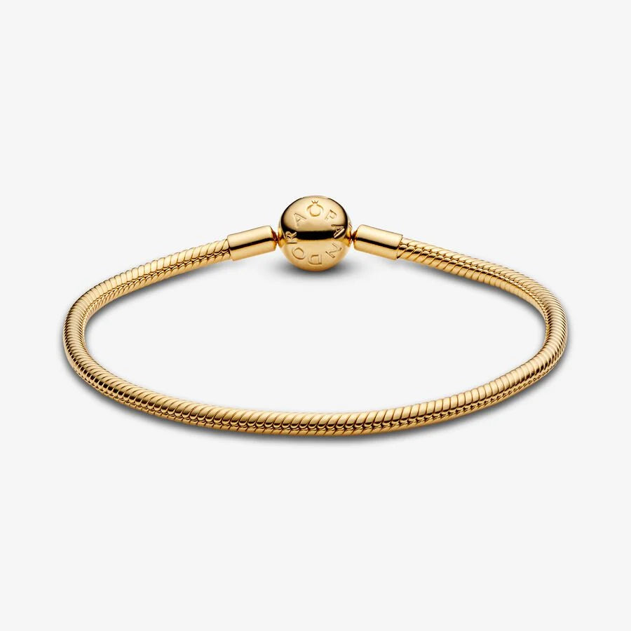 Snake chain 14k gold-plated bracelet