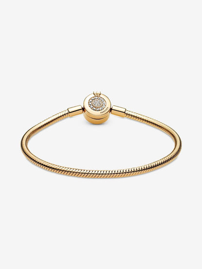 Pandora Moments Sparkling Crown O Snake Chain Bracelet