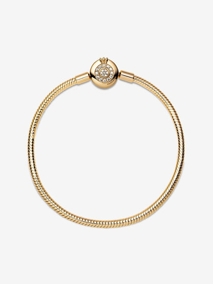 Pandora Moments Sparkling Crown O Snake Chain Bracelet