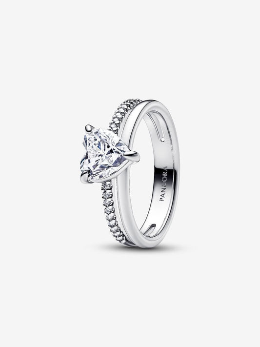 Double Band Heart Ring