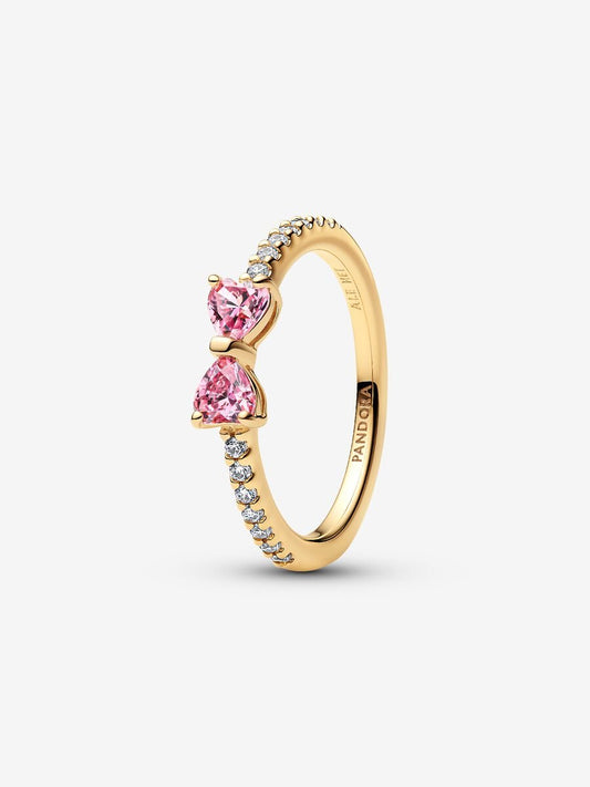 NEW | NOW IN GOLD | LIMITED EDITION | Sparkling Pink Bow Ring
14k gold plating