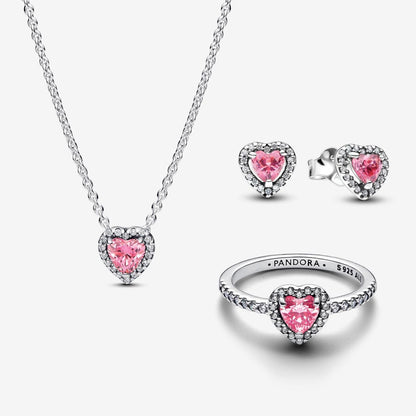 Pink Hearts Jewelry Set