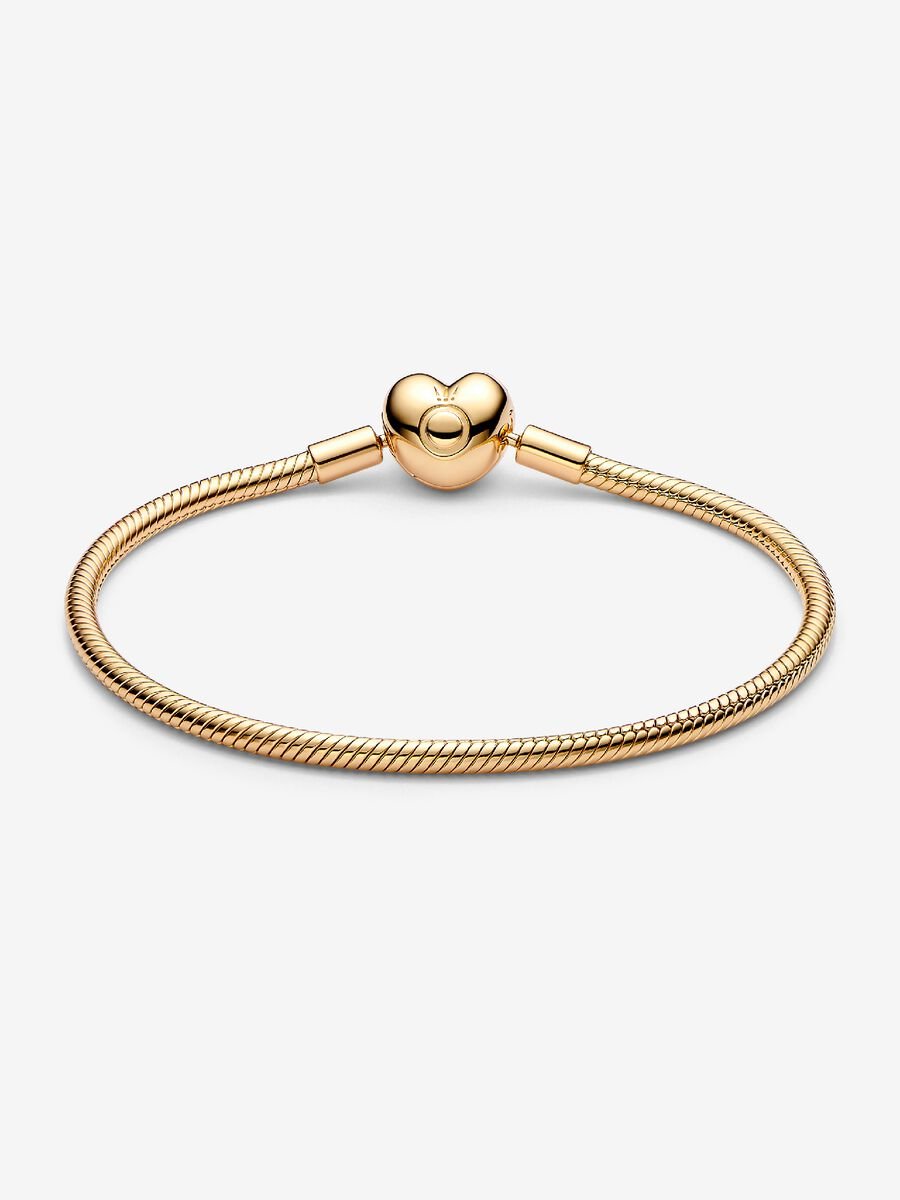 Pandora Moments Heart Clasp Snake Chain Bracelet
