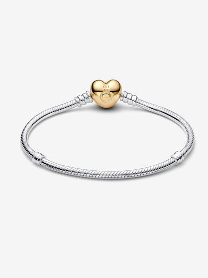 Moments Heart & Snake Chain Bracelet