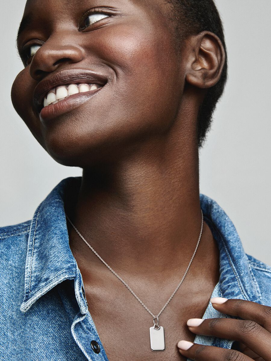 Engravable Rectangle Tag Pendant