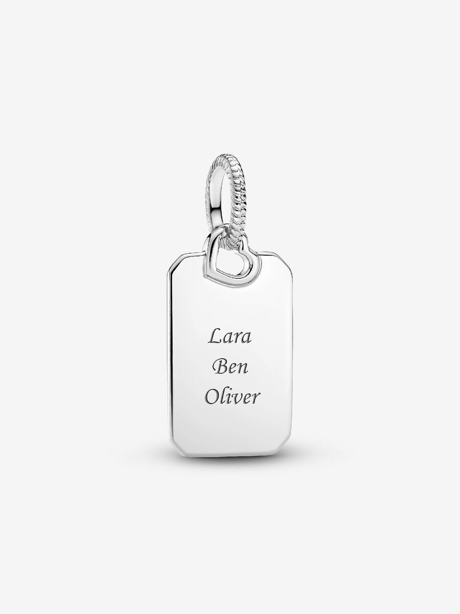 Engravable Rectangle Tag Pendant