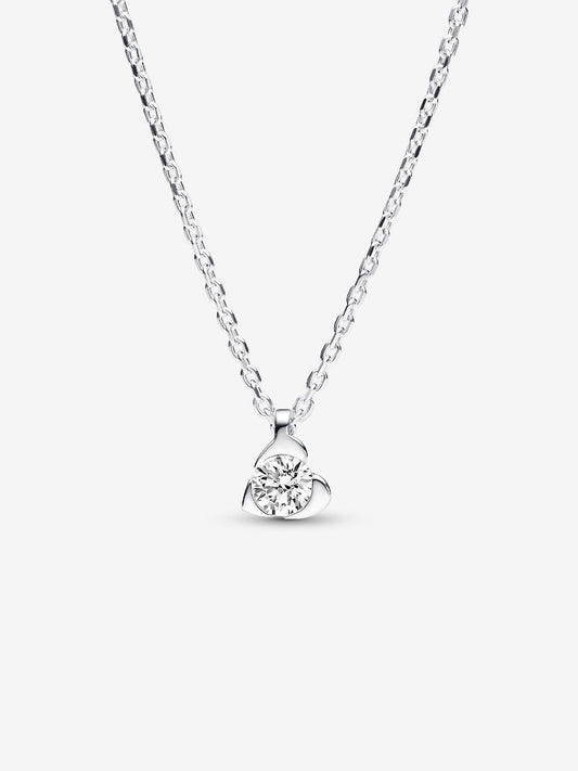 Pandora Talisman Sterling Silver Lab-grown Diamond Heart Pendant Necklace