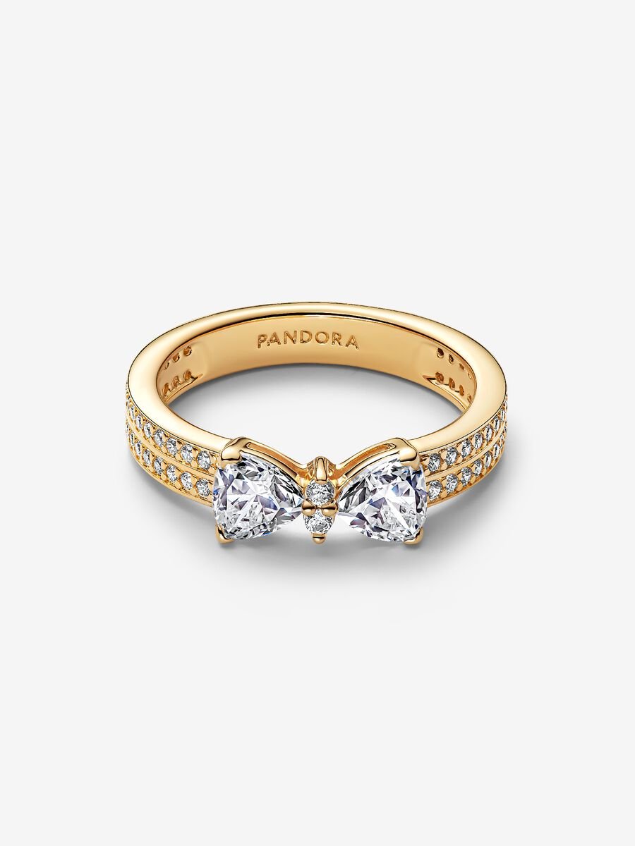 NEW | NOW IN GOLD | LIMITED EDITION | Sparkling Bow Double-row Ring
14k gold plating