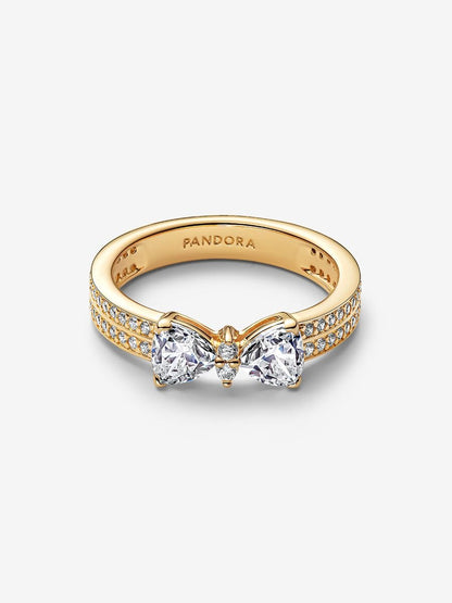 NEW | NOW IN GOLD | LIMITED EDITION | Sparkling Bow Double-row Ring
14k gold plating
