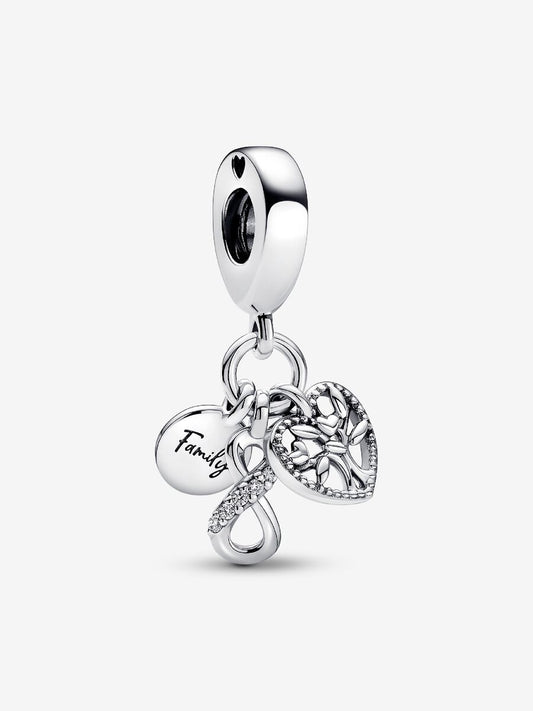 Family Infinity Triple Dangle Charm