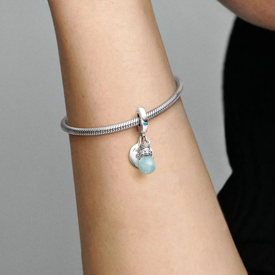 Glow-in-the-dark Lightbulb Double Dangle Charm