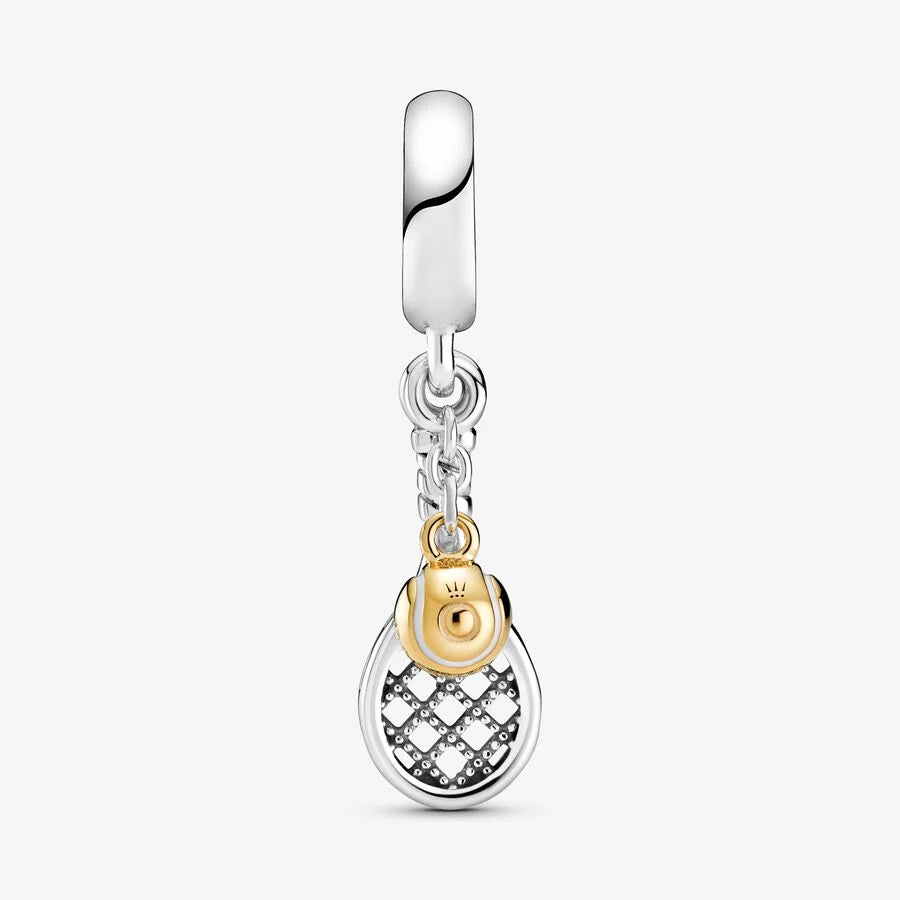 Tennis Racket & Ball Dangle Charm