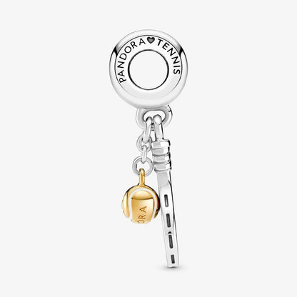 Tennis Racket & Ball Dangle Charm