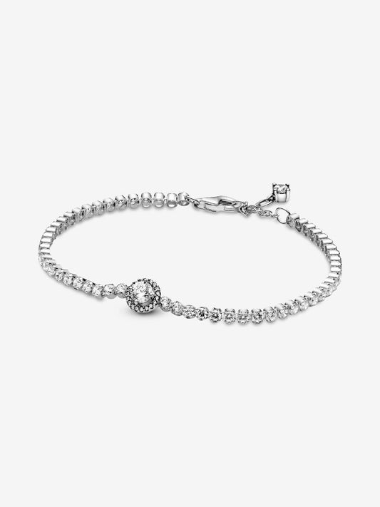 Sparkling Halo Tennis Bracelet