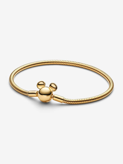 [limited Edition] Disney Mickey Mouse Clasp Moments Snake Chain Bracelet