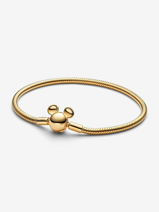 [limited Edition] Disney Mickey Mouse Clasp Moments Snake Chain Bracelet