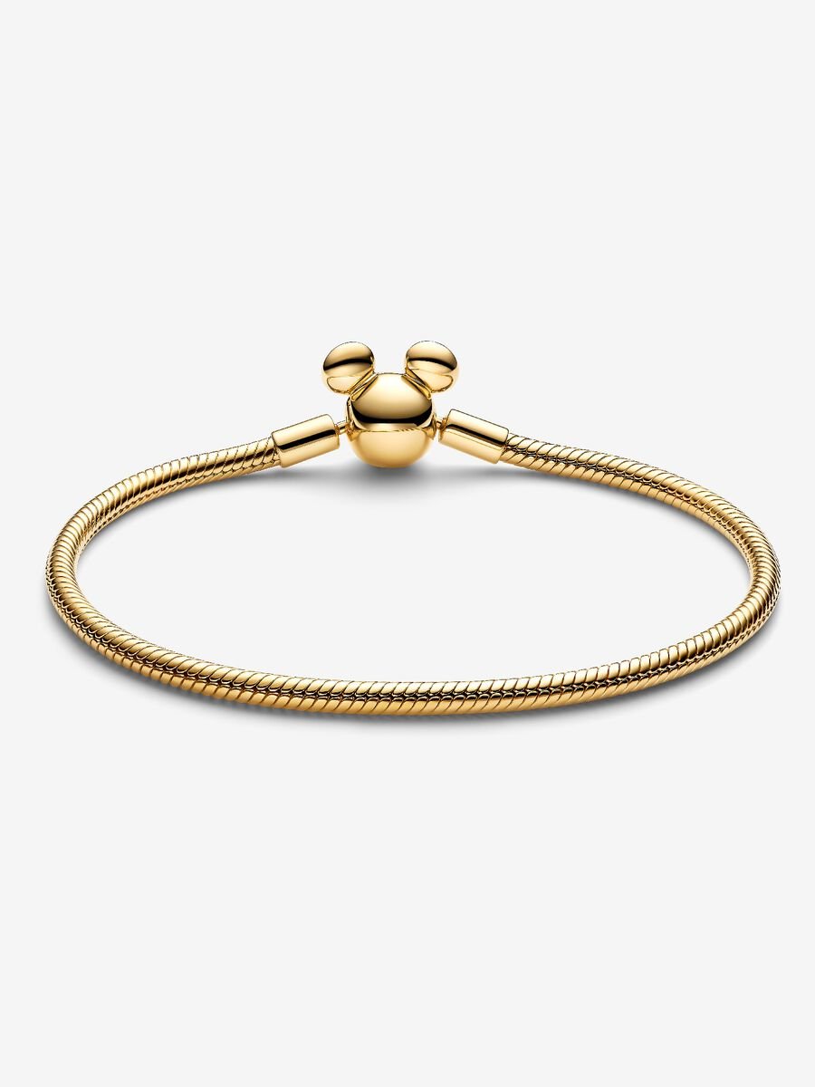 [limited Edition] Disney Mickey Mouse Clasp Moments Snake Chain Bracelet