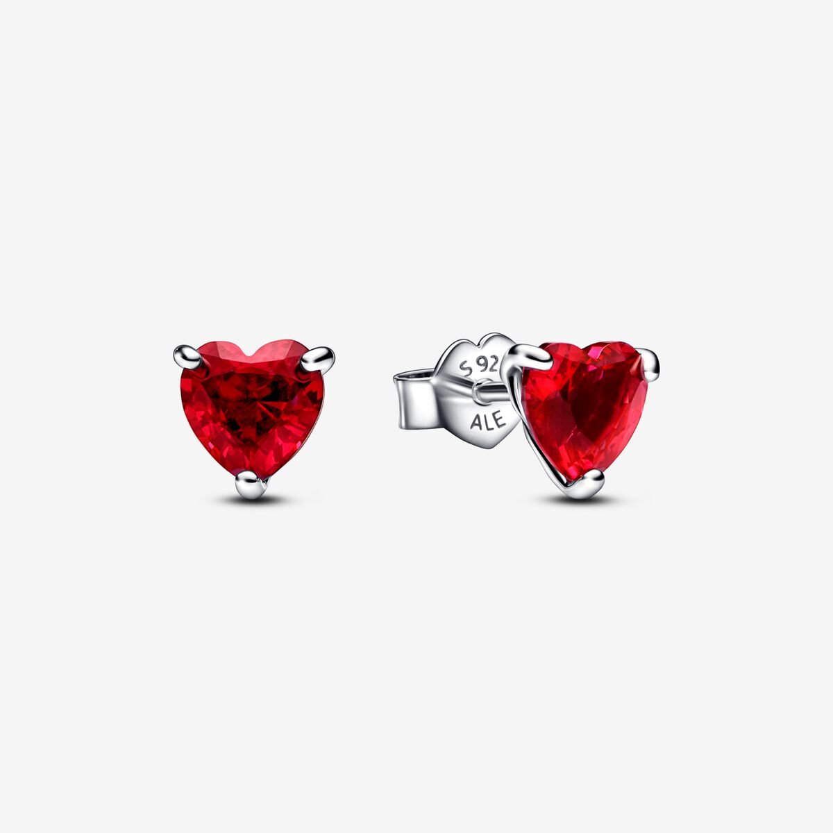 Red Sparkling Heart Tennis Jewelry Set