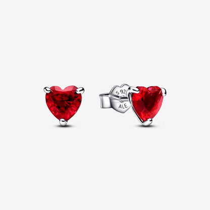 Red Sparkling Heart Tennis Jewelry Set