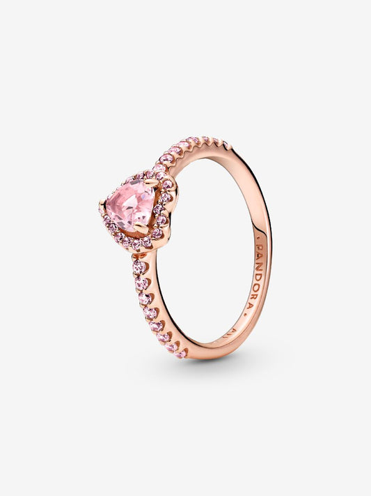 Sparkling Elevated Heart Ring